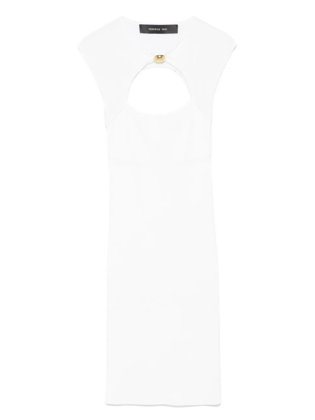 Платье мини с вырезом Federica Tosi, белый
Платье мини с вырезом Federica Tosi, белый