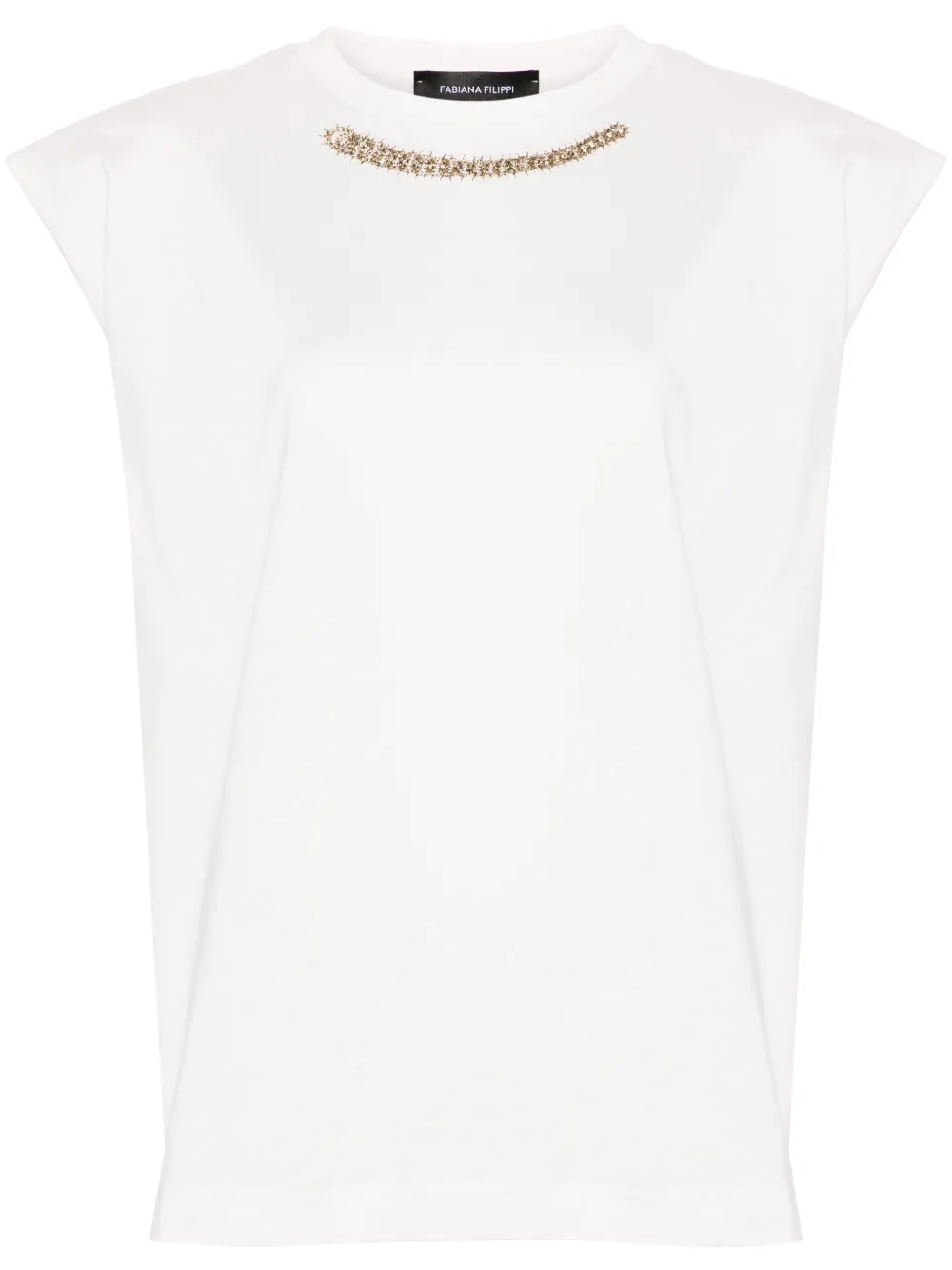 Футболка с бисером Fabiana Filippi, белый
Футболка с бисером Fabiana Filippi, белый