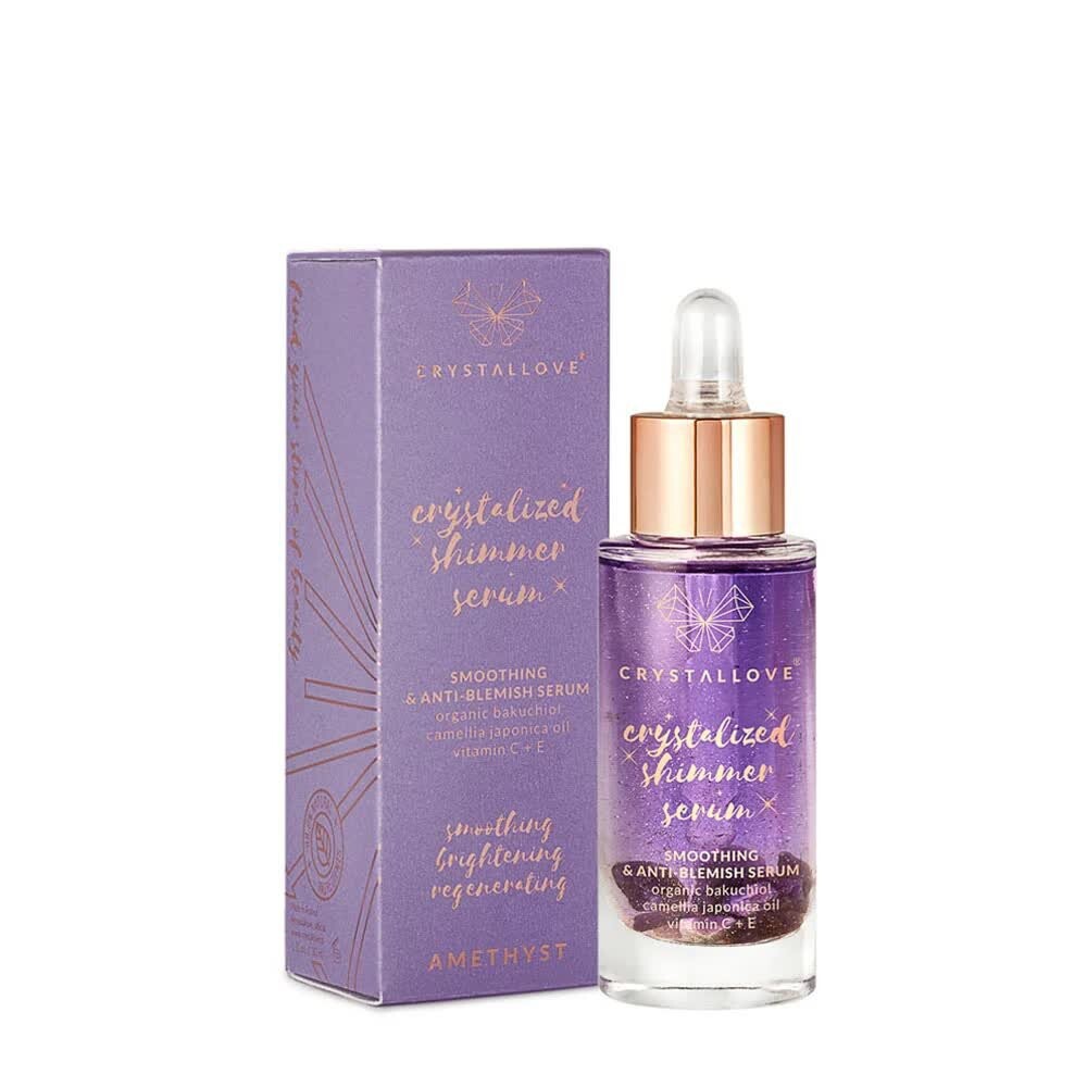 Crystallove, Crystalized Amethyst Shimmer Serum, Разглаживающая сыворотка, уменьшающая несовершенства кожи, 30 мл
Crystallove, Crystalized Amethyst Shimmer Serum, Разглаживающая сыворотка, уменьшающая несовершенства кожи, 30 мл
