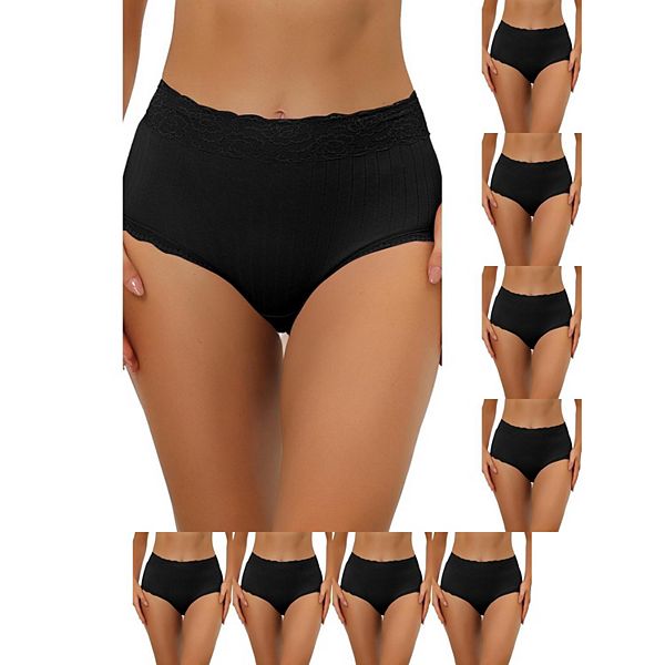 9 пар женских трусиков с высокой талией, утягивающие, комфортные, с кружевной отделкой и резинкой Inspire Chic, Black
9 пар женских трусиков с высокой талией, утягивающие, комфортные, с кружевной отделкой и резинкой Inspire Chic, Black