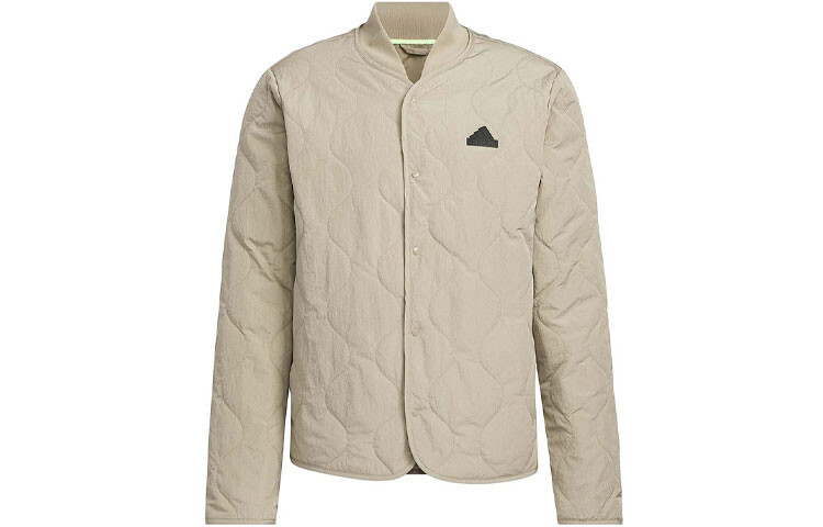Стеганая куртка Adidas Windproof Sports Casual Cotton, хаки 
Стеганая куртка Adidas Windproof Sports Casual Cotton, хаки