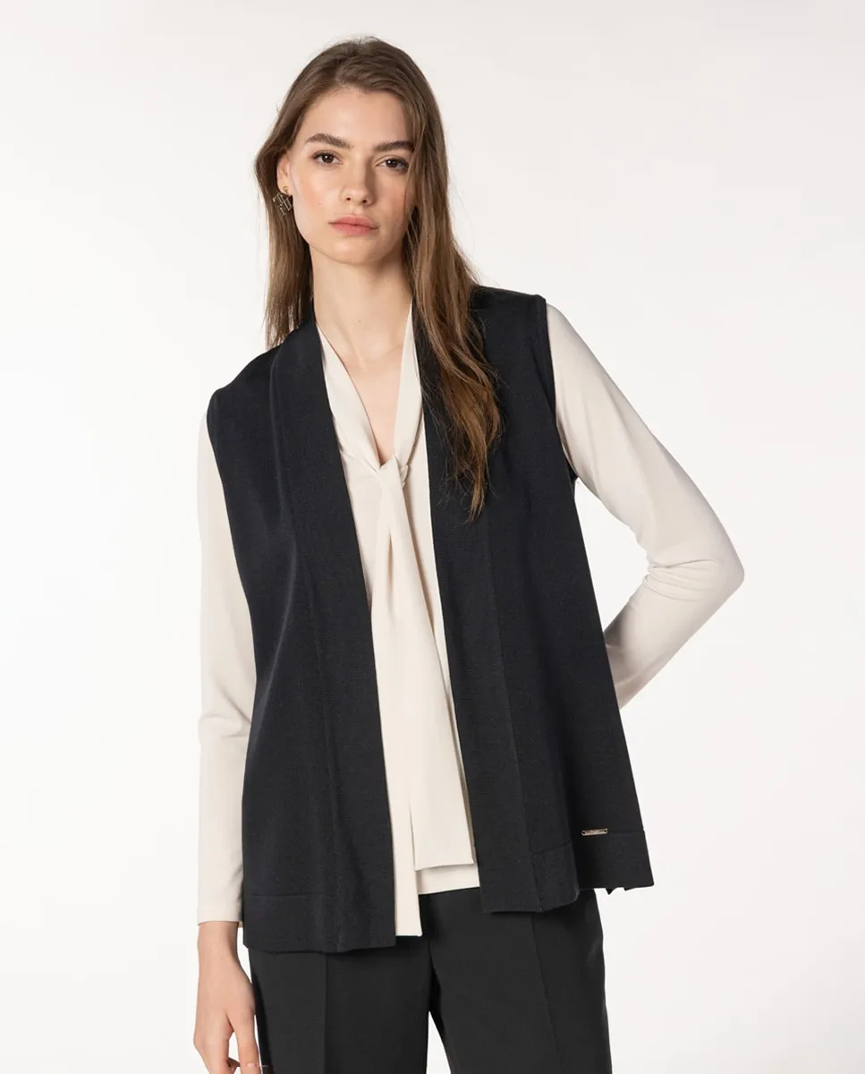 Женский трикотажный жилет без пуговиц Naulover, черный
Женский трикотажный жилет без пуговиц Naulover, черный