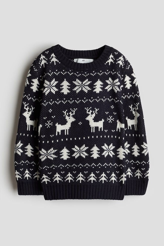 Свитер жаккардовой вязки H&M, синий
Свитер жаккардовой вязки H&M, синий