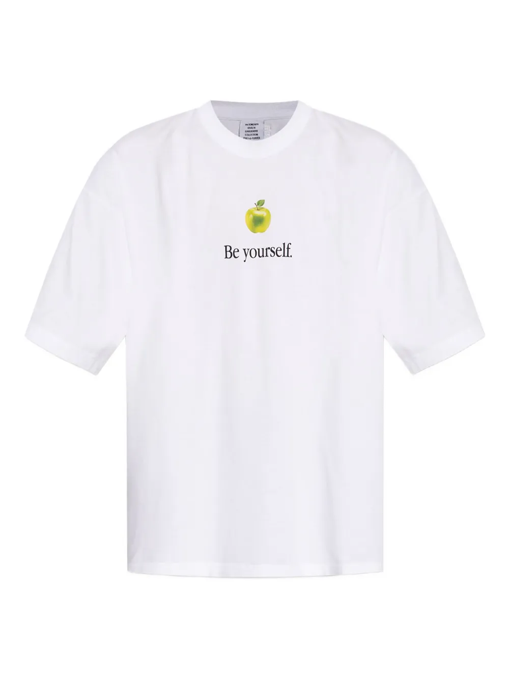 Футболка с принтом яблока VETEMENTS, белый 
Футболка с принтом яблока VETEMENTS, белый