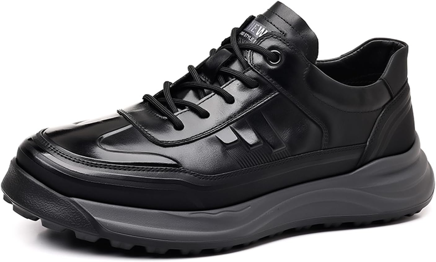 Мужские кроссовки EGGDK из натуральной кожи с платформой, модные, удобные, с круглым носком, шнуровкой, противоскользящие, для повседневной ходьбы, черный
Мужские кроссовки EGGDK из натуральной кожи с платформой, модные, удобные, с круглым носком, шнуровкой, противоскользящие, для повседневной ходьбы, черный