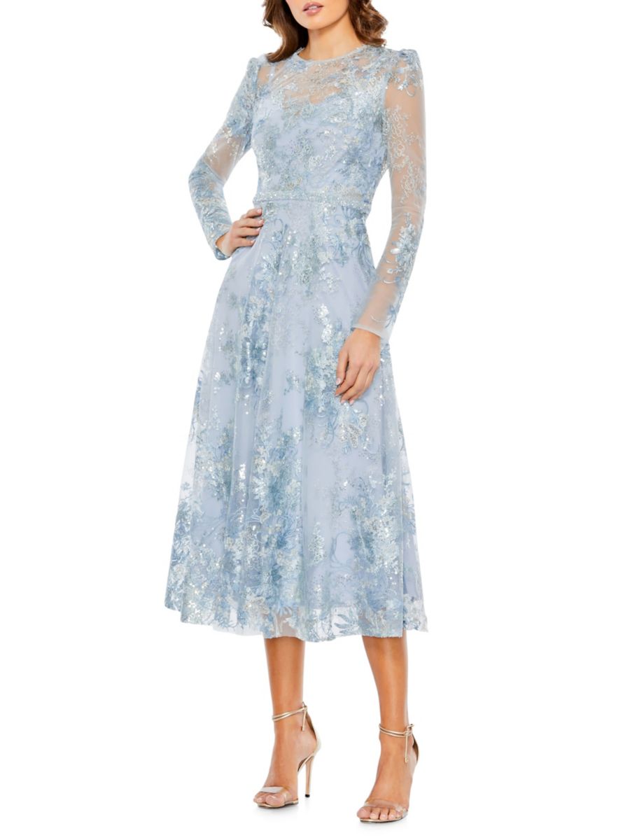 Платье миди А-силуэта с кружевом Illusion Mac Duggal, цвет Powder Blue
Платье миди А-силуэта с кружевом Illusion Mac Duggal, цвет Powder Blue