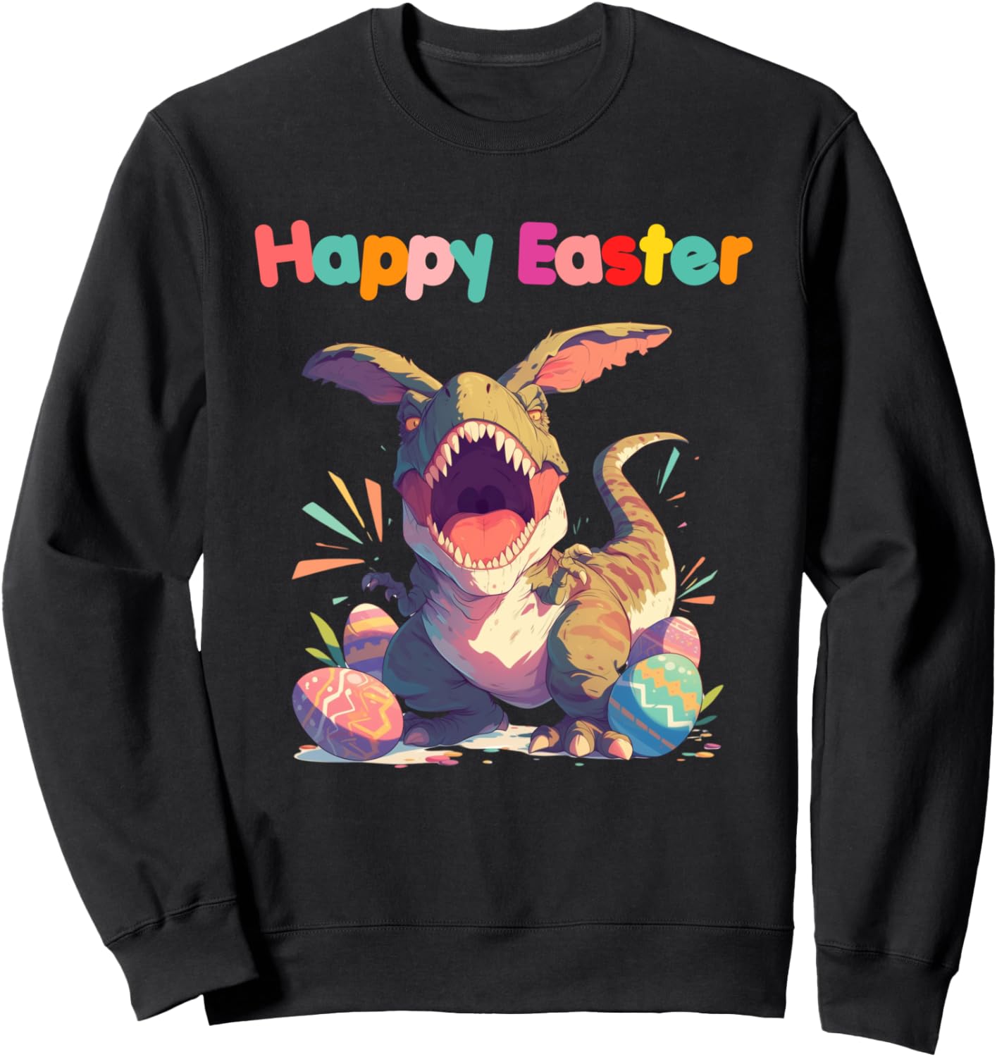 Красочная толстовка с изображением динозавра Трекса и заячьих ушей для охоты за пасхальными яйцами 2024 года Easter 2024 Eggs Hunt Cool Dinosaurstees For Kids, черный
Красочная толстовка с изображением динозавра Трекса и заячьих ушей для охоты за пасхальными яйцами 2024 года Easter 2024 Eggs Hunt Cool Dinosaurstees For Kids, черный