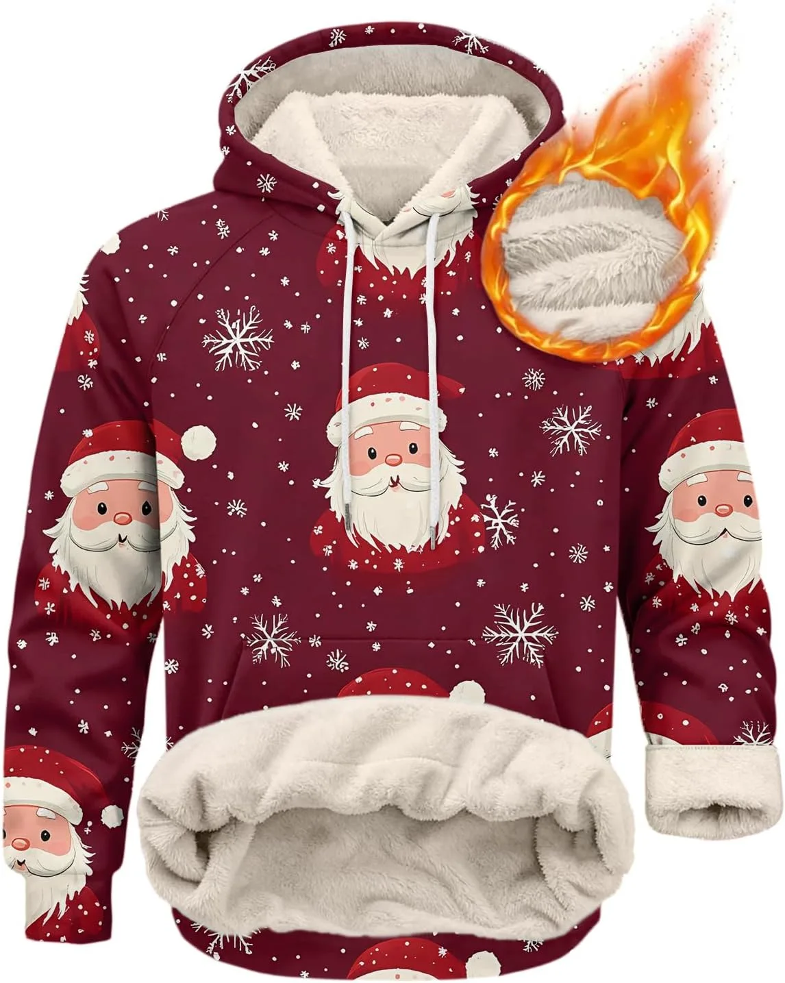 Мужская рождественская толстовка с капюшоном FQZWONG, утепленная флисом, с принтом и карманом
Мужская рождественская толстовка с капюшоном FQZWONG, утепленная флисом, с принтом и карманом