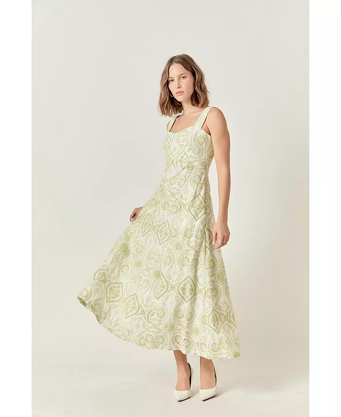 Женское платье макси с люверсами endless rose, зеленый
Женское платье макси с люверсами endless rose, зеленый