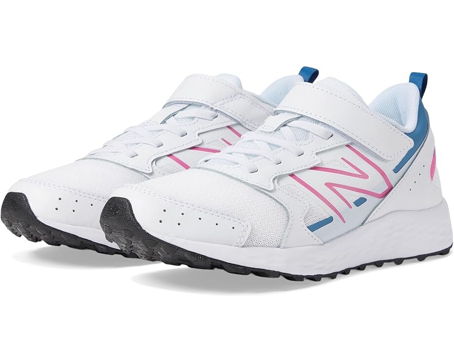 Кроссовки New Balance Kids Fresh Foam 650 Bungee Lace with Top Strap, цвет White/Real Pink 
Кроссовки New Balance Kids Fresh Foam 650 Bungee Lace with Top Strap, цвет White/Real Pink