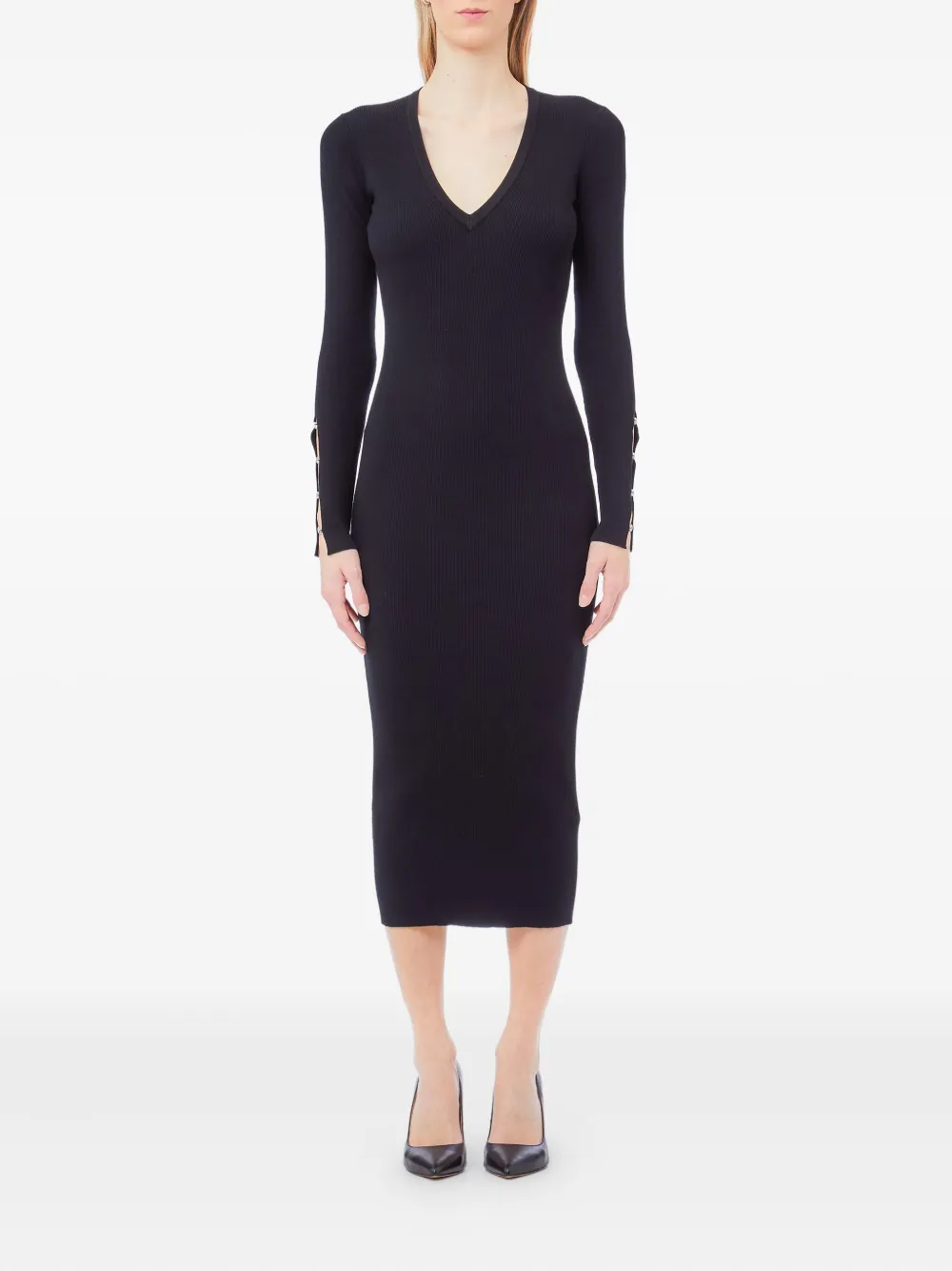 Платье с V-образным вырезом и декорированными рукавами Liu Jo, черный
Платье с V-образным вырезом и декорированными рукавами Liu Jo, черный