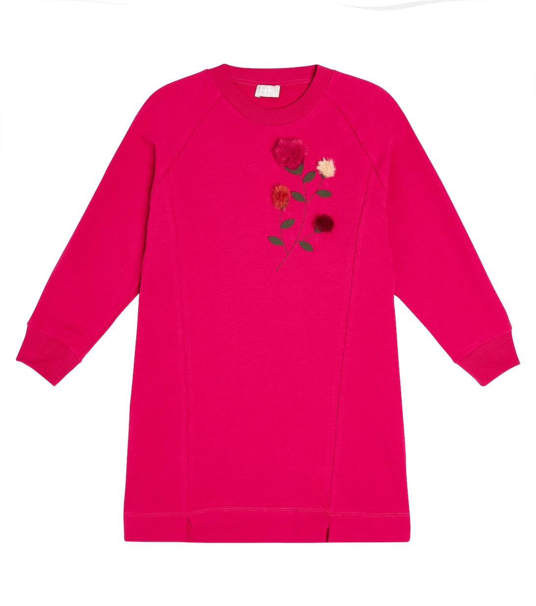 Платье из хлопкового флиса с цветочной аппликацией Il Gufo, красный
Платье из хлопкового флиса с цветочной аппликацией Il Gufo, красный