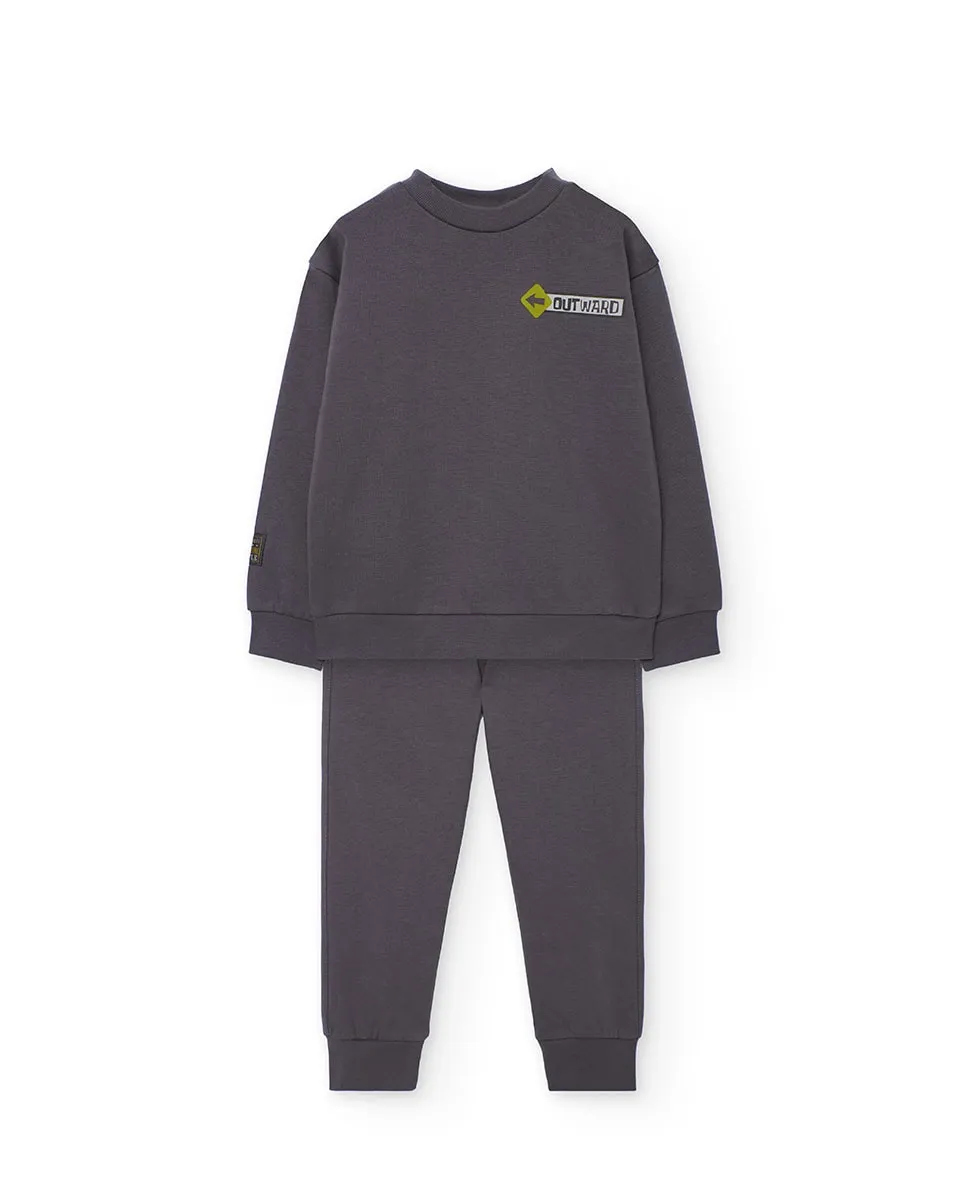 Детский комплект с толстовкой и спортивными штанами Boboli, серый
Детский комплект с толстовкой и спортивными штанами Boboli, серый