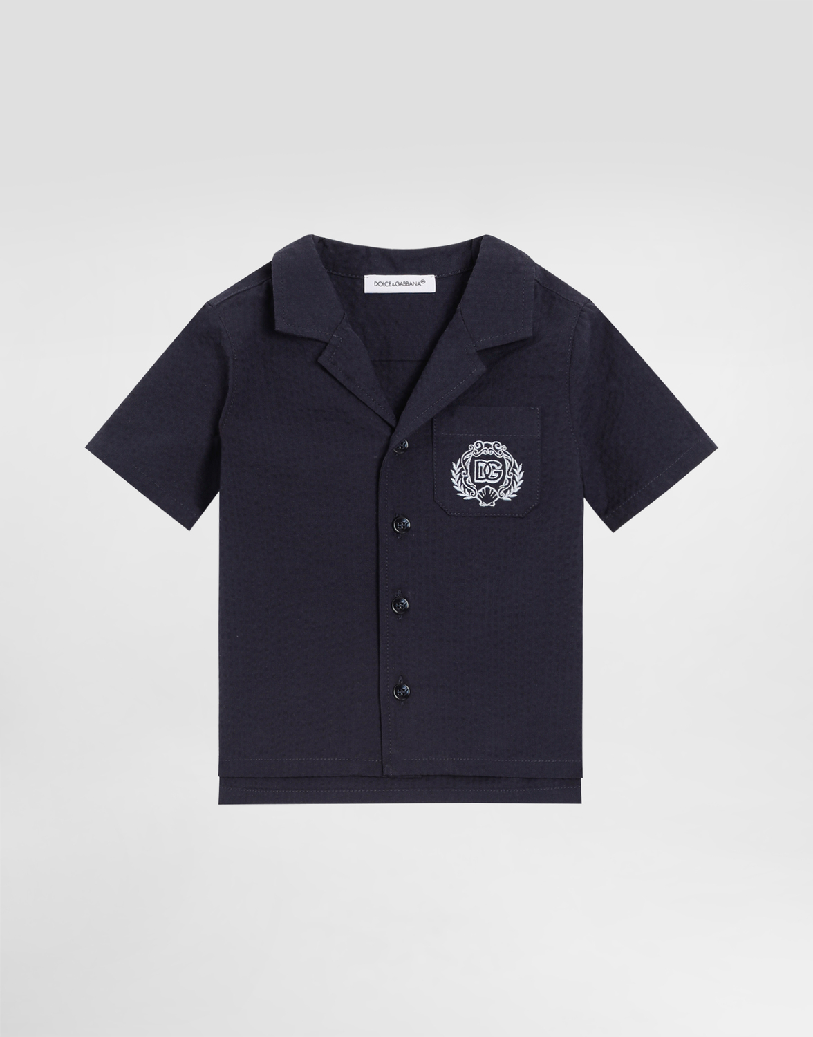Хлопковая рубашка с короткими рукавами DOLCE & GABBANA, синий
Хлопковая рубашка с короткими рукавами DOLCE & GABBANA, синий