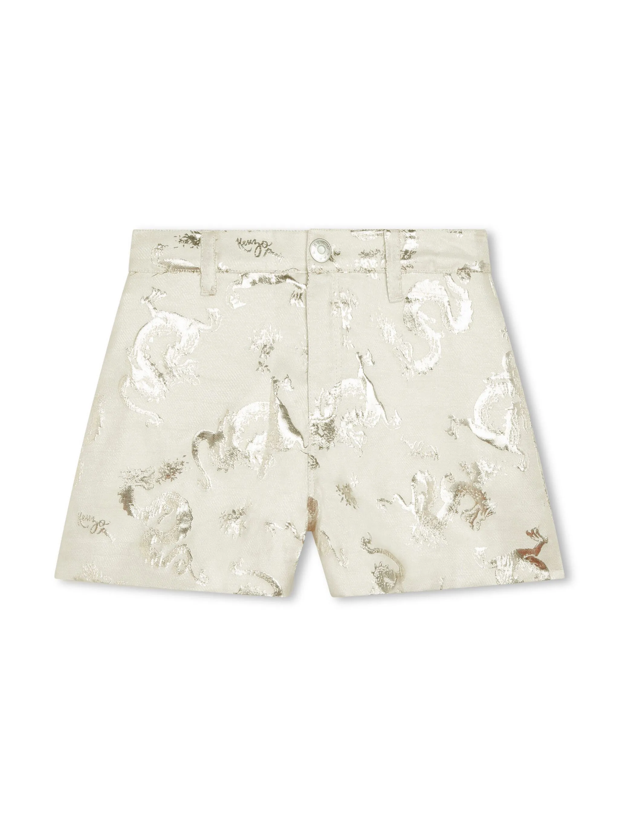 Жаккардовые шорты с эффектом металлик Kenzo Kids, нейтральный
Жаккардовые шорты с эффектом металлик Kenzo Kids, нейтральный