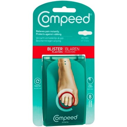 Compeed On Toes Blister Plasps 8 гидроколлоидных пластырей для ухода за ногами 1,7 x 5,1 см – упаковка из 8 шт.
Compeed On Toes Blister Plasps 8 гидроколлоидных пластырей для ухода за ногами 1,7 x 5,1 см – упаковка из 8 шт.