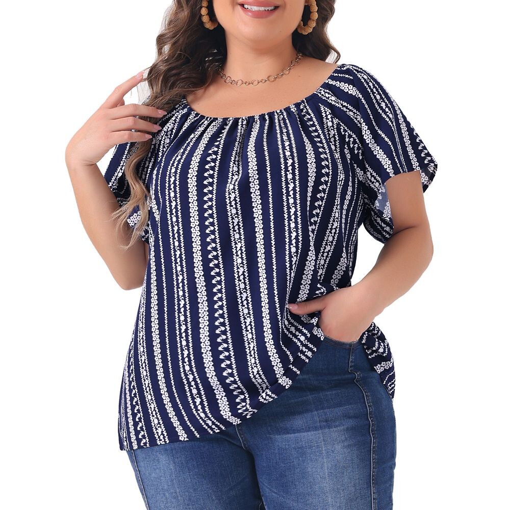 Летняя рубашка в стиле бохо больших размеров для женщин, футболки с открытыми плечами и короткими рукавами, повседневные блузки, топы Agnes Orinda, цвет Dark Blue
Летняя рубашка в стиле бохо больших размеров для женщин, футболки с открытыми плечами и короткими рукавами, повседневные блузки, топы Agnes Orinda, цвет Dark Blue