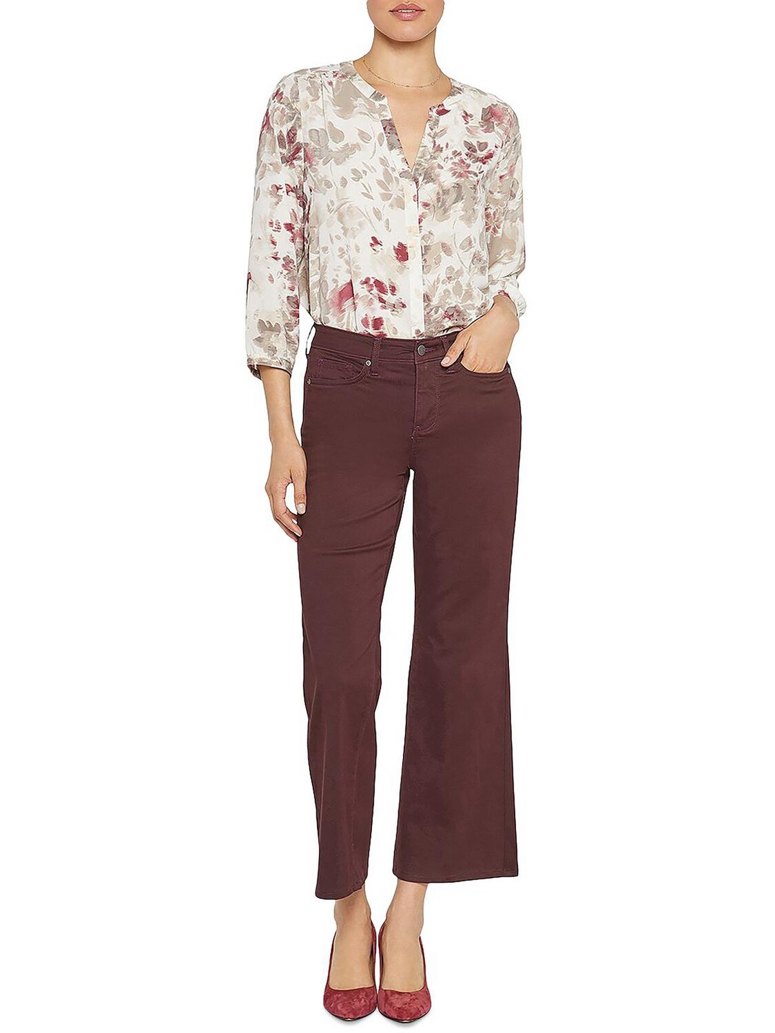 Свободные женские расклешенные джинсы с высокой посадкой Julia NYDJ, баклажан
Свободные женские расклешенные джинсы с высокой посадкой Julia NYDJ, баклажан