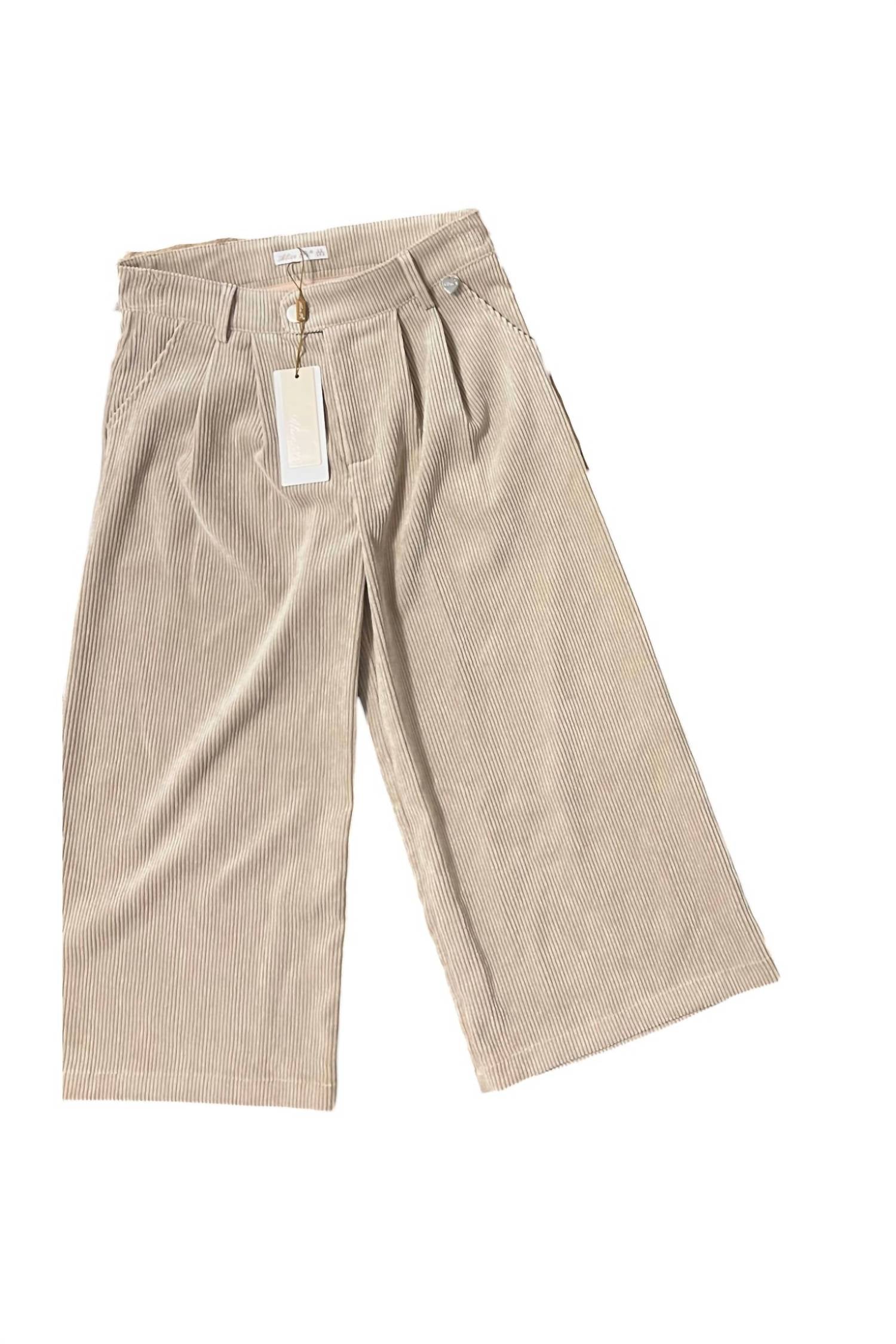 Вельветовые брюки для девочек бежевого цвета Alice Pi
Вельветовые брюки для девочек бежевого цвета Alice Pi