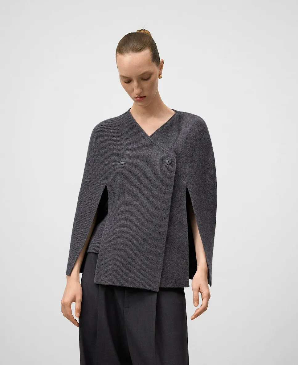 Женская накидка-пальто с запахом из мериносовой шерсти Adolfo Dominguez, серый
Женская накидка-пальто с запахом из мериносовой шерсти Adolfo Dominguez, серый