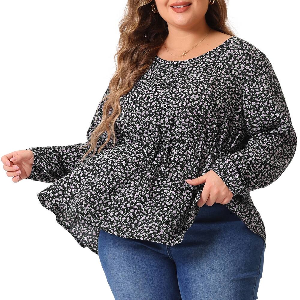 Женская струящаяся туника больших размеров с баской, V-образным вырезом и оборками, топы Babydoll Agnes Orinda, фиолетовый
Женская струящаяся туника больших размеров с баской, V-образным вырезом и оборками, топы Babydoll Agnes Orinda, фиолетовый