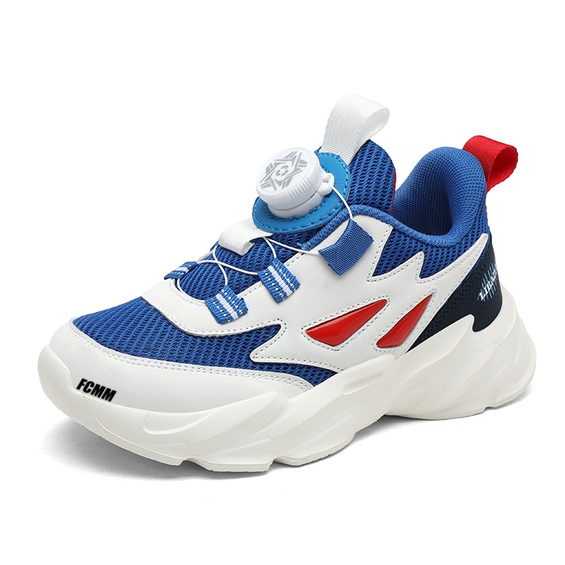 Нескользящие износостойкие низкие повседневные кроссовки для детей FCMM, белый/синий 
Нескользящие износостойкие низкие повседневные кроссовки для детей FCMM, белый/синий