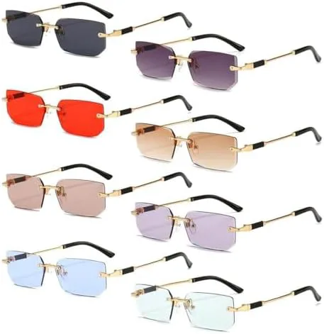 Солнцезащитные очки прямоугольной формы без оправы с защитой от УФ-излучения UV400. Модные солнцезащитные очки без оправы для женщин и мужчин MTZJH, Clear Brown
Солнцезащитные очки прямоугольной формы без оправы с защитой от УФ-излучения UV400. Модные солнцезащитные очки без оправы для женщин и мужчин MTZJH, Clear Brown