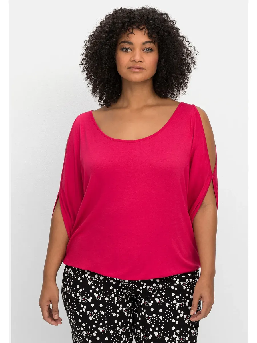 Футболка Sheego "Большие размеры" с разрезными рукавами "летучая мышь", цвет Orchidee
Футболка Sheego "Большие размеры" с разрезными рукавами "летучая мышь", цвет Orchidee