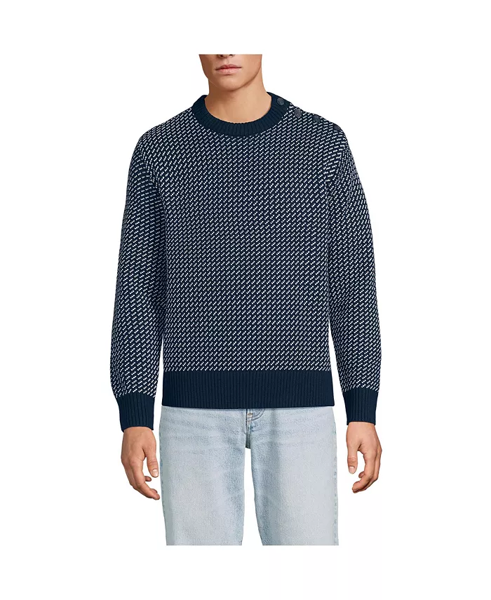 Мужской джемпер Drifter с жаккардовым узором и застежкой на пуговицы Lands' End, синий
Мужской джемпер Drifter с жаккардовым узором и застежкой на пуговицы Lands' End, синий