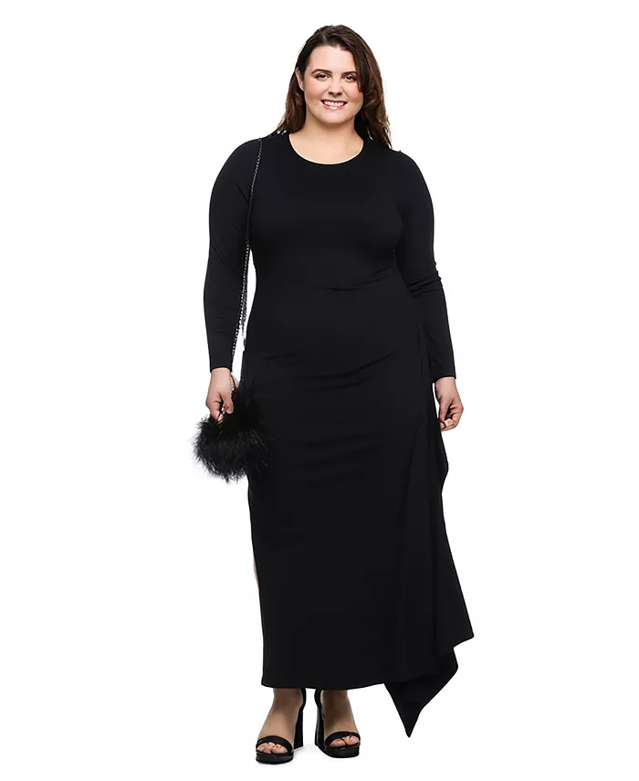 Платье макси больших размеров с длинными рукавами и боковыми разрезами 24seven Comfort Apparel, черный
Платье макси больших размеров с длинными рукавами и боковыми разрезами 24seven Comfort Apparel, черный