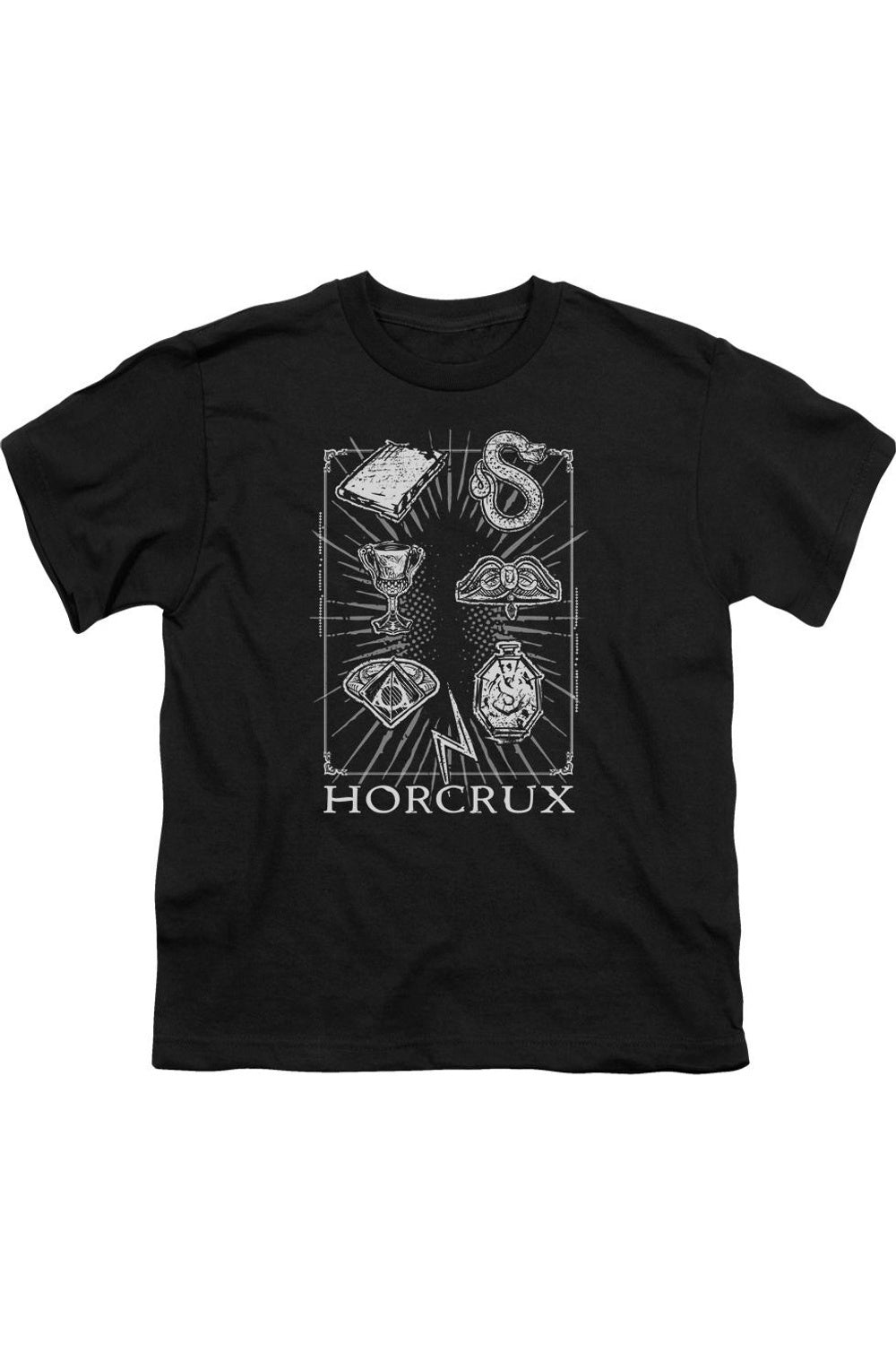 Футболка с символами крестражей из "Гарри Поттера" для детей Gildan, черный
Футболка с символами крестражей из "Гарри Поттера" для детей Gildan, черный