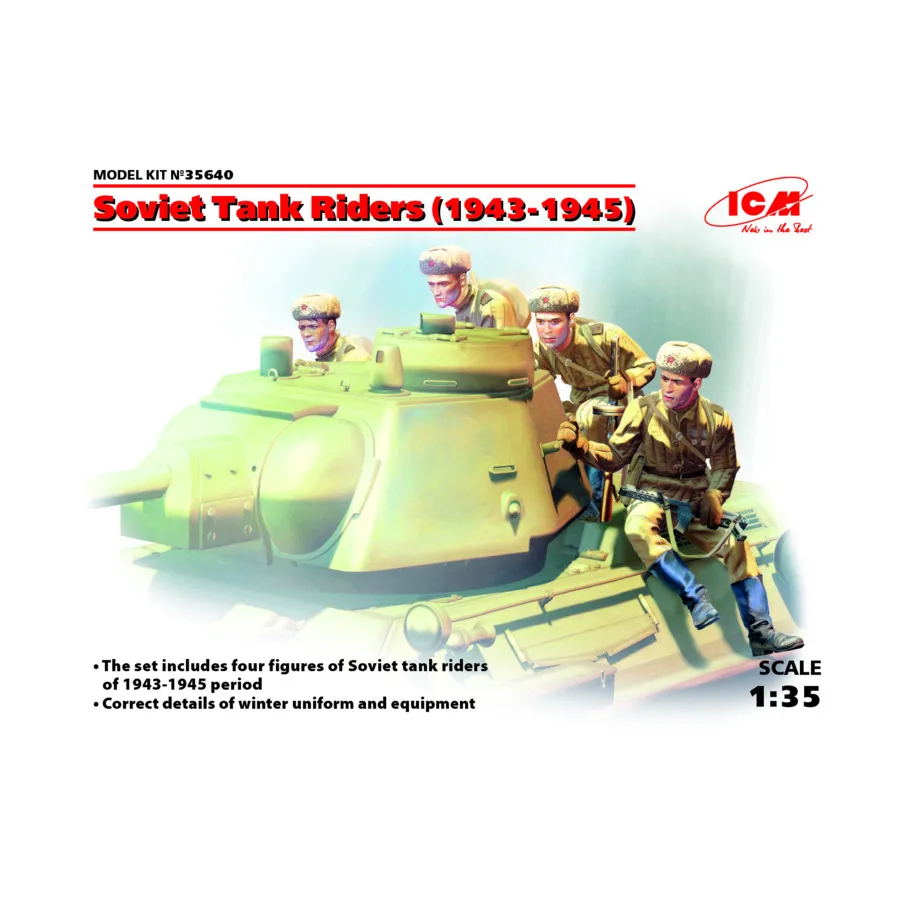 Советские танкисты (1943-1945), Military Models 1/35 Scale (ICM)
Советские танкисты (1943-1945), Military Models 1/35 Scale (ICM)