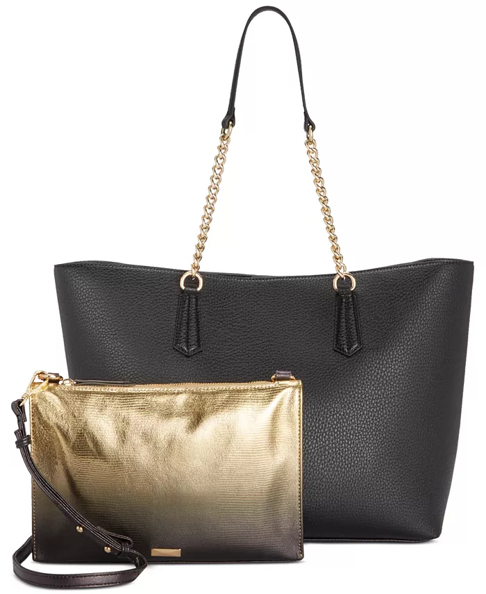 Chloiey 2-в-1 вместительная сумка-тоут I.N.C. International Concepts, черный 
Chloiey 2-в-1 вместительная сумка-тоут I.N.C. International Concepts, черный