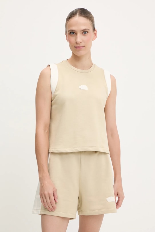 Топ из махры свободного кроя The North Face, бежевый
Топ из махры свободного кроя The North Face, бежевый