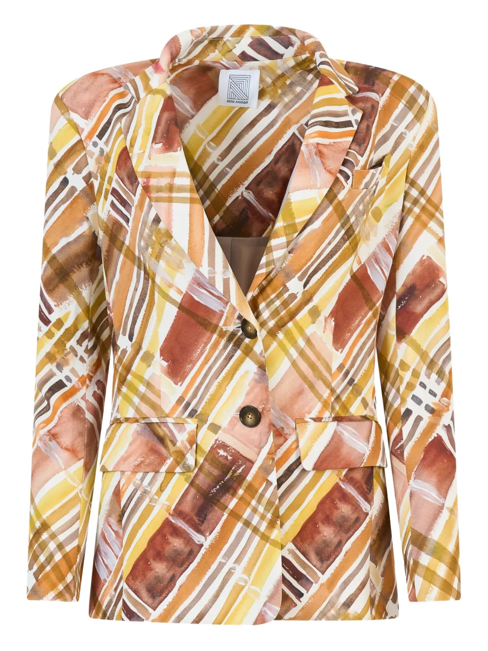 Пиджак с абстрактным принтом Rosie Assoulin, коричневый
Пиджак с абстрактным принтом Rosie Assoulin, коричневый