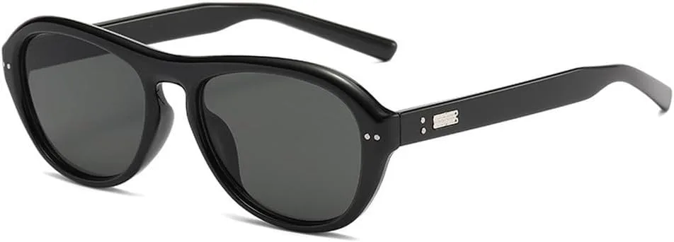 Ретро-солнцезащитные очки-пилот для женщин с декоративными заклепками; мужские панк-очки овальной формы с защитой от УФ-излучения UV400 WNCKSQ, Black Gray
Ретро-солнцезащитные очки-пилот для женщин с декоративными заклепками; мужские панк-очки овальной формы с защитой от УФ-излучения UV400 WNCKSQ, Black Gray