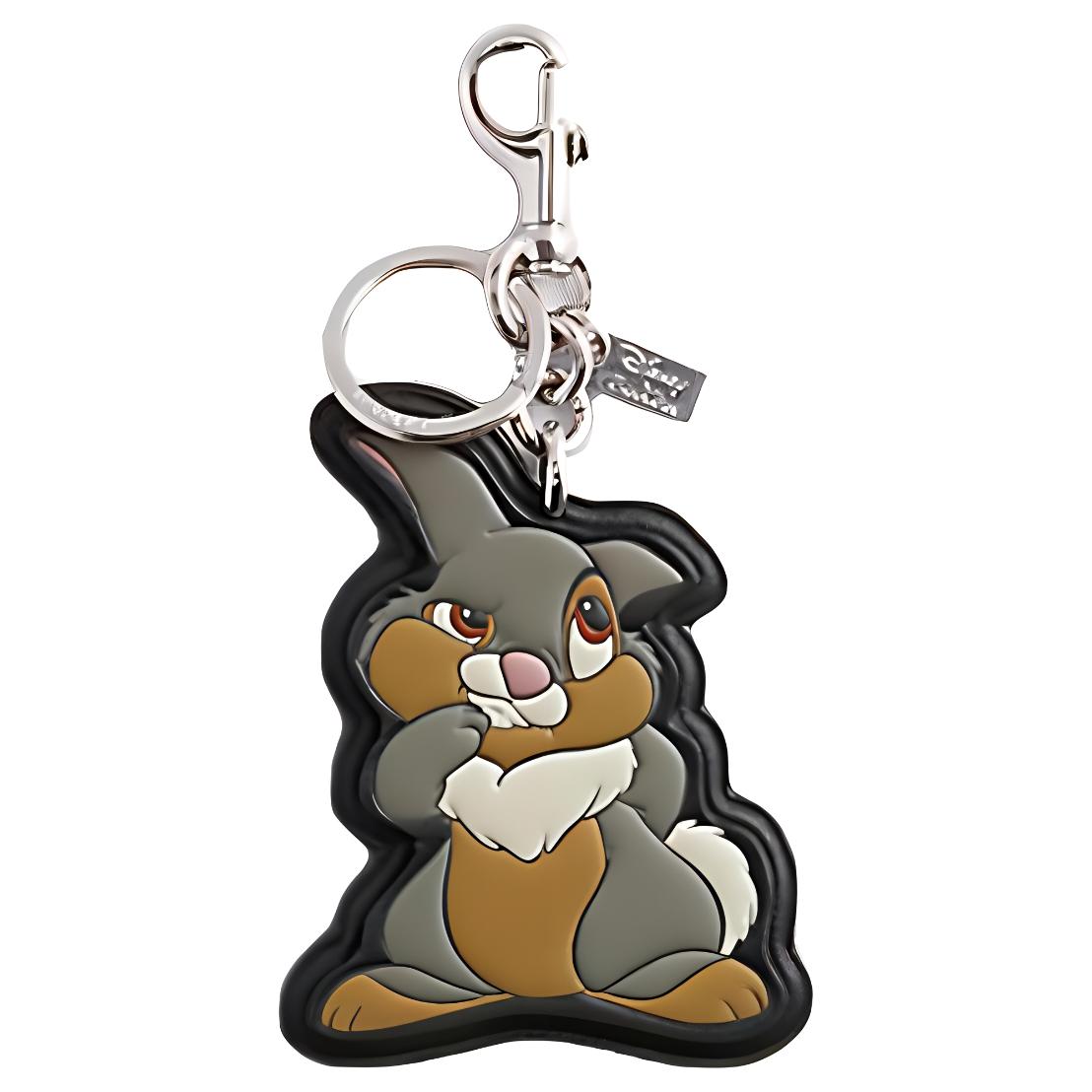 COACH Дисней, коллаборация Кожаный брелок для сумки Женский серый 
COACH Дисней, коллаборация Кожаный брелок для сумки Женский серый