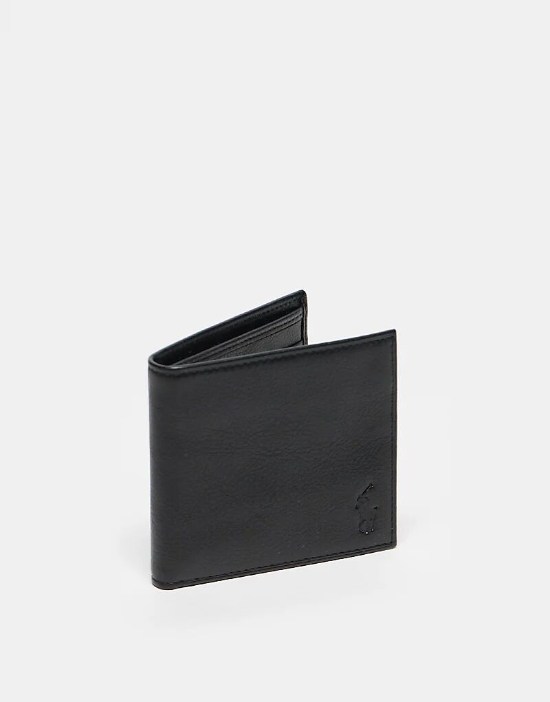 Кожаный складной кошелек Polo Ralph Lauren с логотипом черного цвета
Кожаный складной кошелек Polo Ralph Lauren с логотипом черного цвета