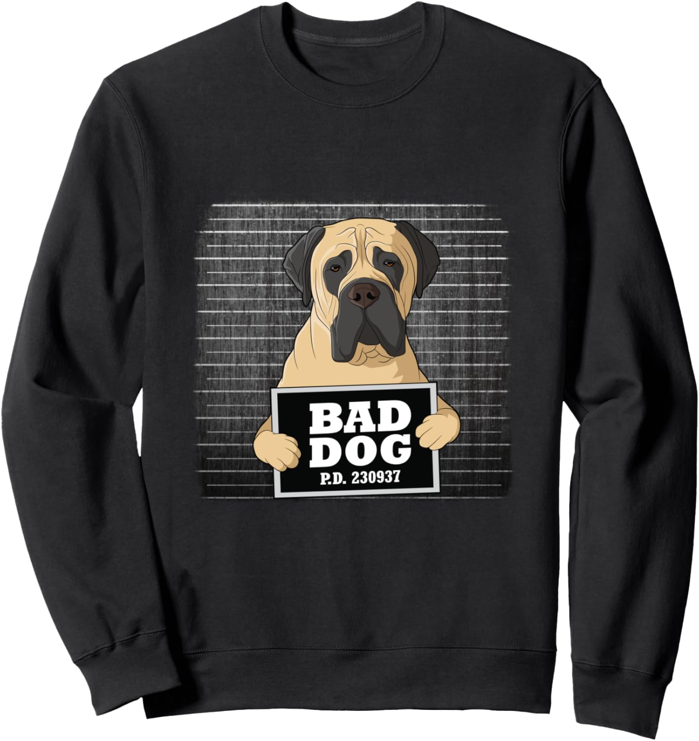Толстовка с изображением мастифа и надписью «Виновная собака» Bad Dog Mug Shot Mastiff, черный
Толстовка с изображением мастифа и надписью «Виновная собака» Bad Dog Mug Shot Mastiff, черный