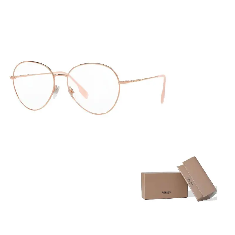 Burberry Женская оправа для очков авиатор в розовом золоте, Rose Gold