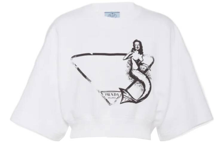 Футболка женская белая Prada 
Футболка женская белая Prada