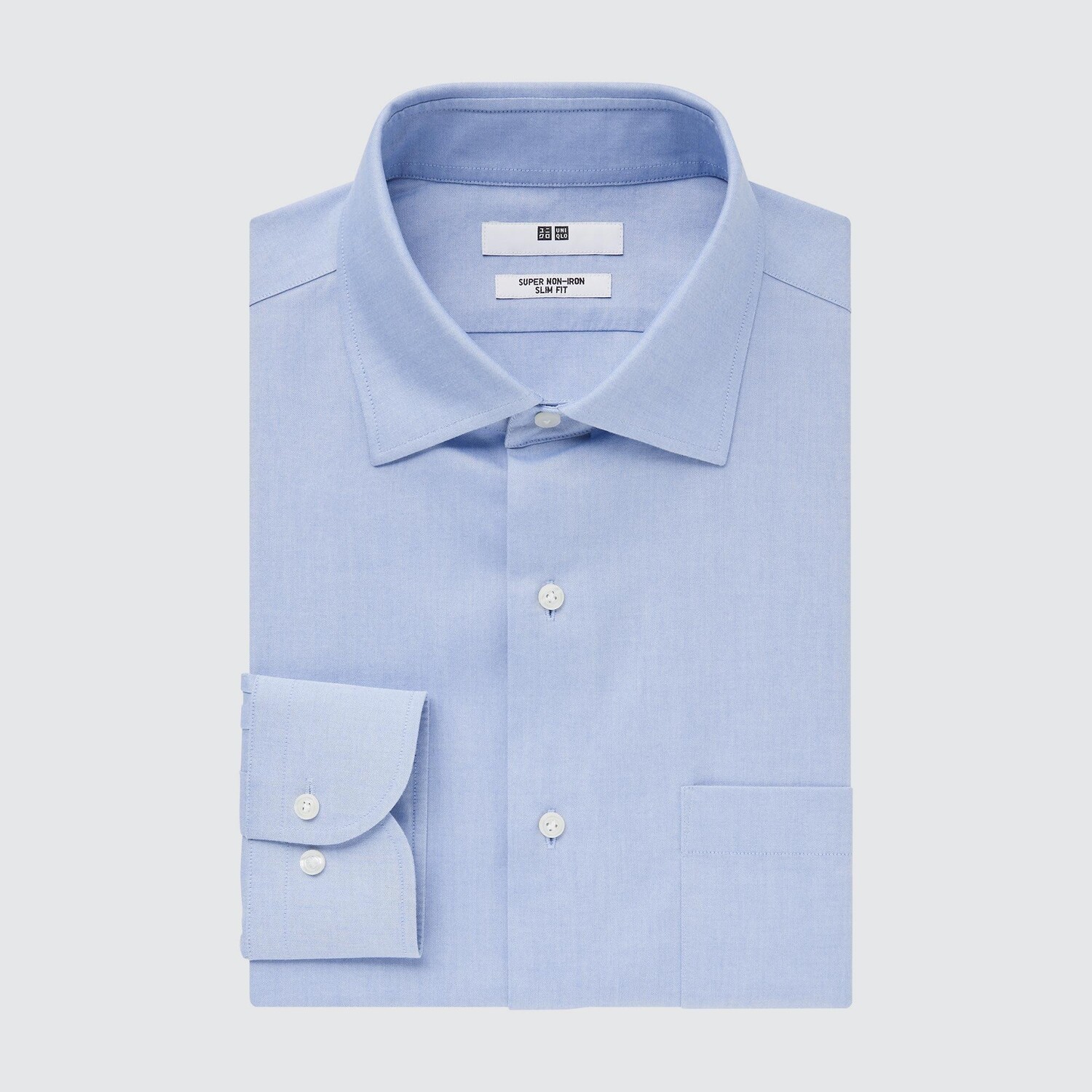 Рубашка приталенного кроя с полушироким воротником и длинными рукавами Uniqlo, светло-синий
Рубашка приталенного кроя с полушироким воротником и длинными рукавами Uniqlo, светло-синий