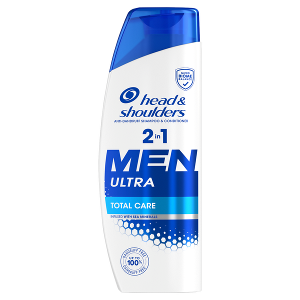 Шампунь против перхоти с кондиционером 2в1 для волос, 330 мл Head&Shoulders Men ultra total
Шампунь против перхоти с кондиционером 2в1 для волос, 330 мл Head&Shoulders Men ultra total