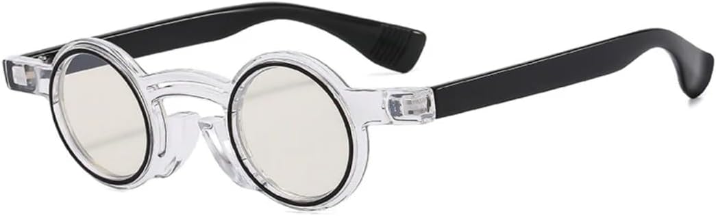 Ретро маленькие круглые панк-солнцезащитные очки для женщин, модные двухцветные очки для мужчин, трендовые хип-хоп очки с защитой от УФ-излучения UV400 UATXTAU, Transparent
Ретро маленькие круглые панк-солнцезащитные очки для женщин, модные двухцветные очки для мужчин, трендовые хип-хоп очки с защитой от УФ-излучения UV400 UATXTAU, Transparent