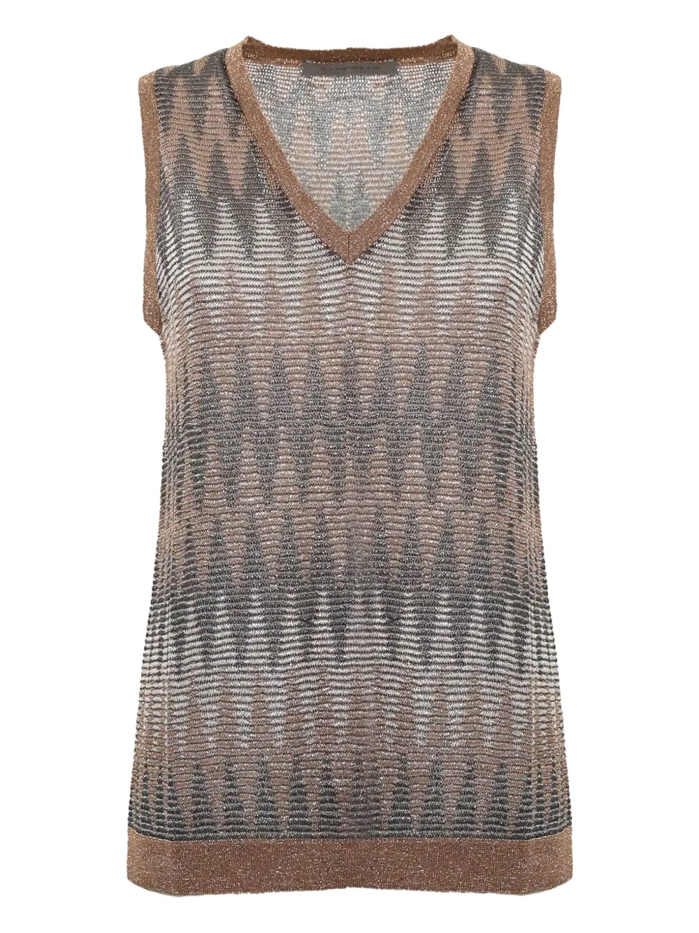 Топ без рукавов с металлическим узором D.Exterior, коричневый
Топ без рукавов с металлическим узором D.Exterior, коричневый