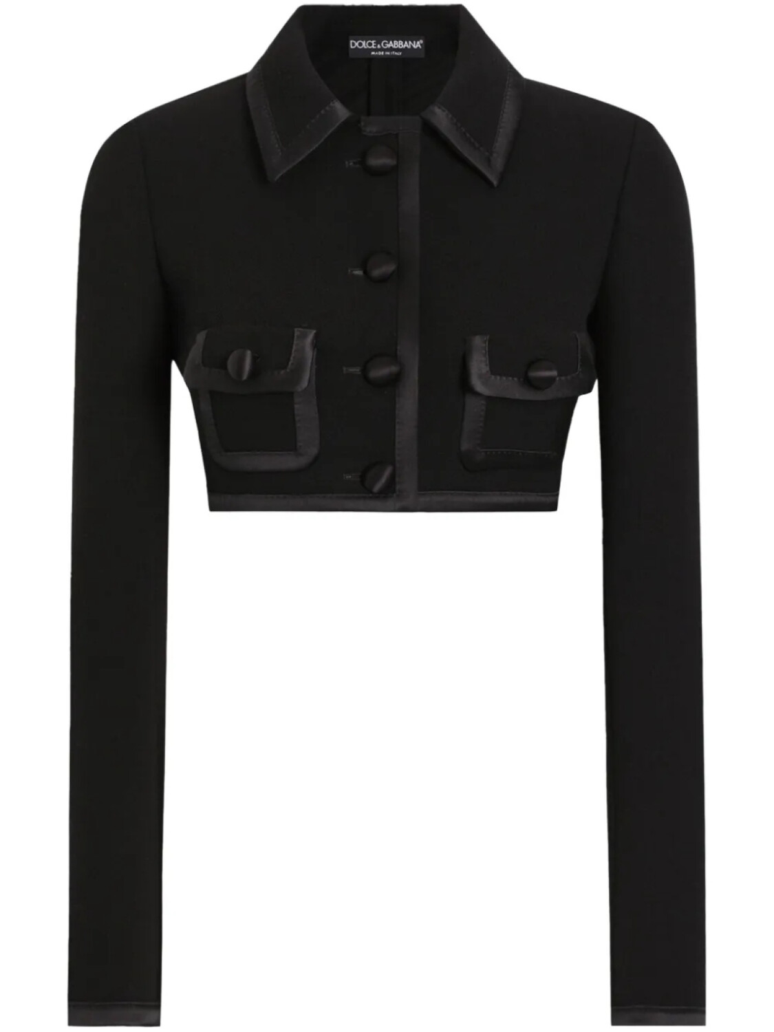 Укороченная куртка Dolce & Gabbana на пуговицах, черный
Укороченная куртка Dolce & Gabbana на пуговицах, черный