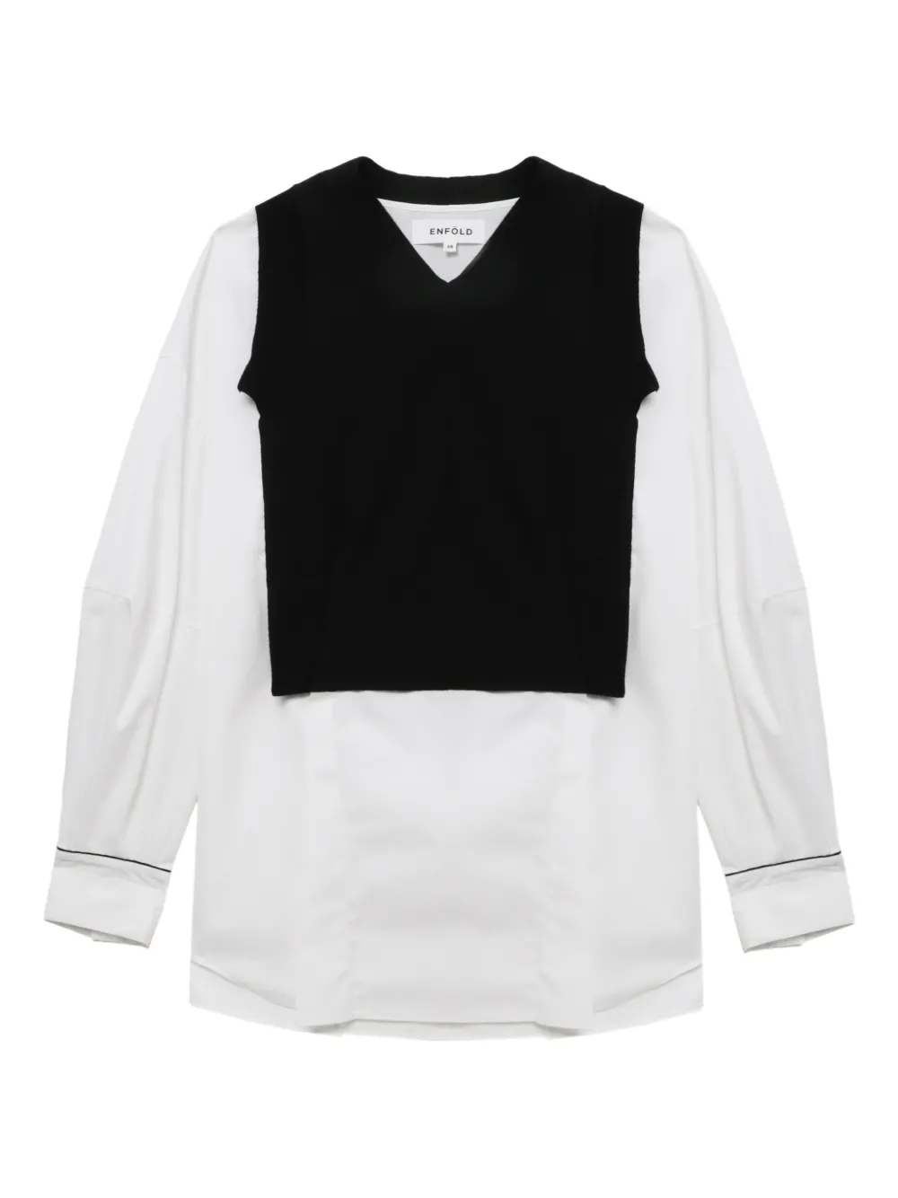 Топ из смесовой шерсти с V-образным вырезом Enföld, белый 
Топ из смесовой шерсти с V-образным вырезом Enföld, белый
