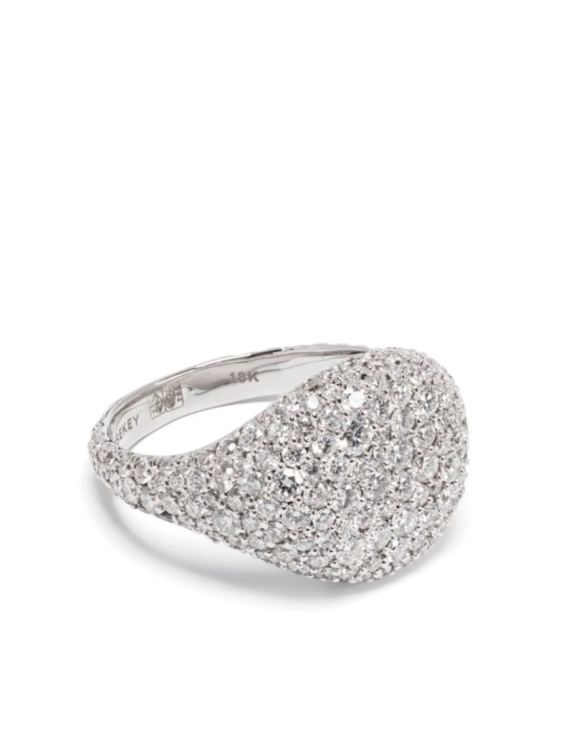 Кольцо из белого золота с бриллиантами ROSEKEY, серебряный