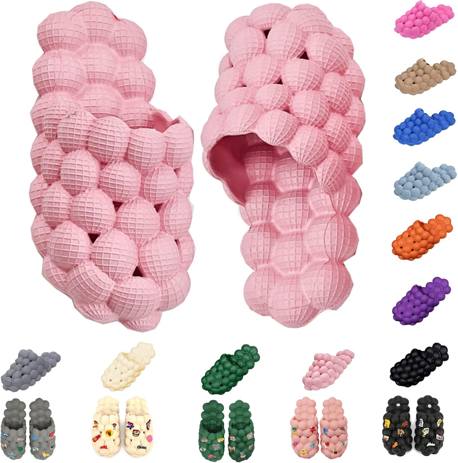 Тапочки-пузыри для женщин и мужчин, забавные массажные шлепанцы в форме мяча для гольфа, с толстой подошвой и амортизирующей подушкой для спа-процедур, нескользящие сандалии для рефлексотерапии и снятия стресса, для душа и спальни Aiminuo, розов...
Тапочки-пузыри для женщин и мужчин, забавные массажные шлепанцы в форме мяча для гольфа, с толстой подошвой и амортизирующей подушкой для спа-процедур, нескользящие сандалии для рефлексотерапии и снятия стресса, для душа и спальни Aiminuo, розов...