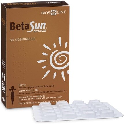 BETASUN Bronze Novelty, добавка для подготовки кожи для интенсивного загара и стойкости, 60 таблеток Bios Line
BETASUN Bronze Novelty, добавка для подготовки кожи для интенсивного загара и стойкости, 60 таблеток Bios Line